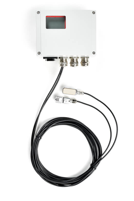The compact clamp-on ultrasonic flow transmitter for permanent flow measurements.