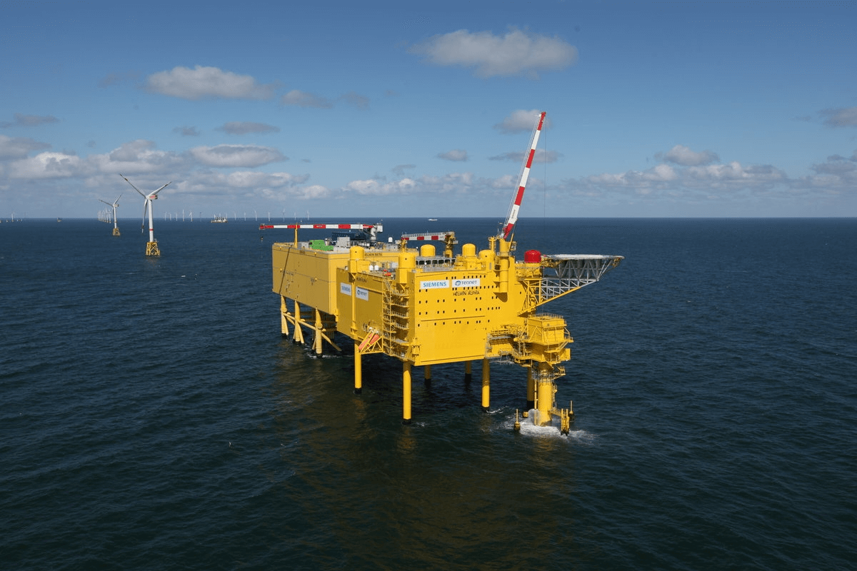 Offshore-Plattformen von Tennet TSO in der Nordsee