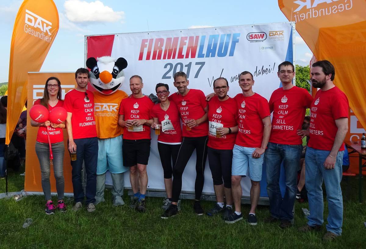 Gruppenfoto des Katronic-Teams beim Harzer Firmenlauf 2017